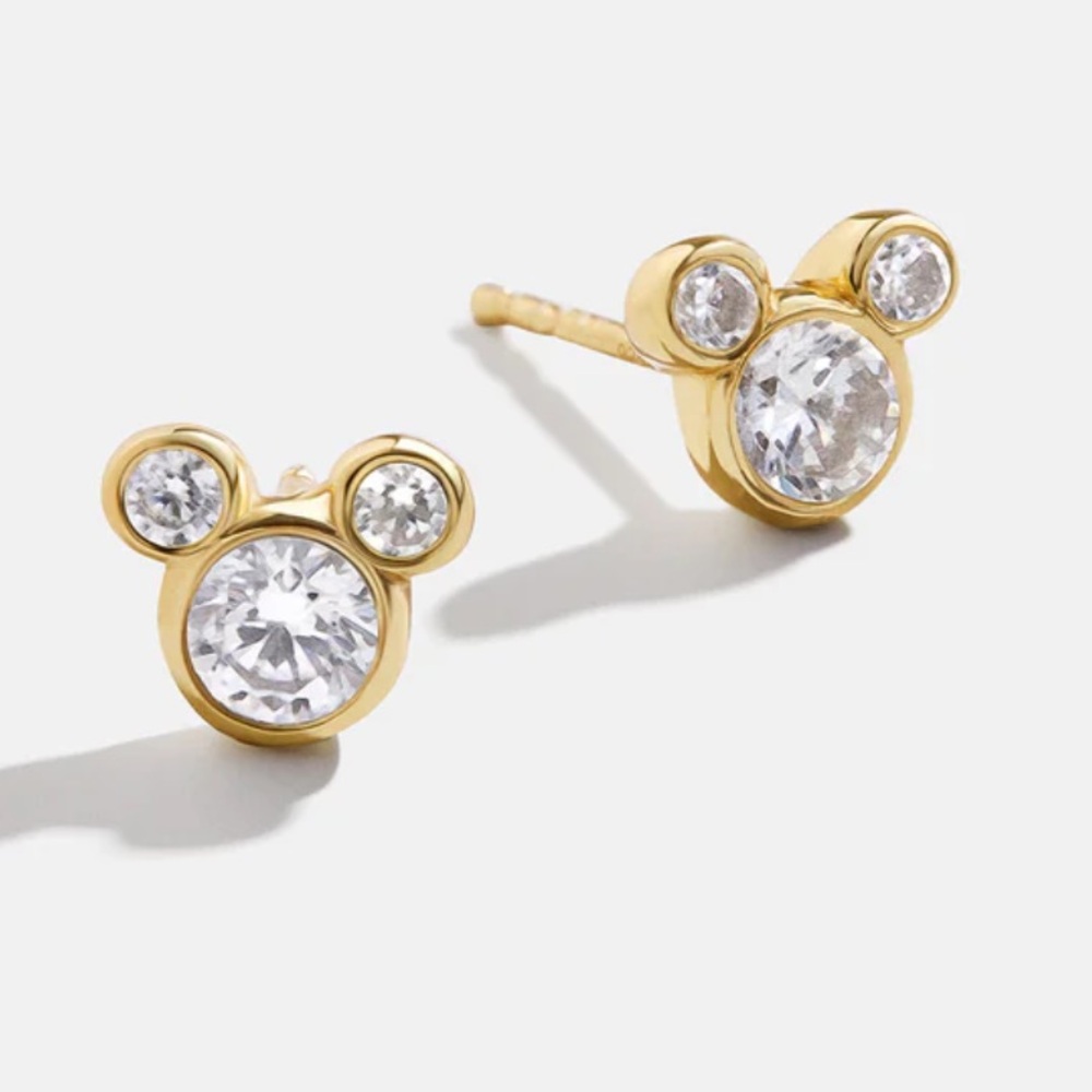 NWOT Mickey Mouse Stud Earrings in Gold Tone